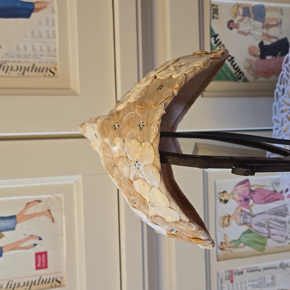 Vintage Cream Patchwork Beanie - image 5